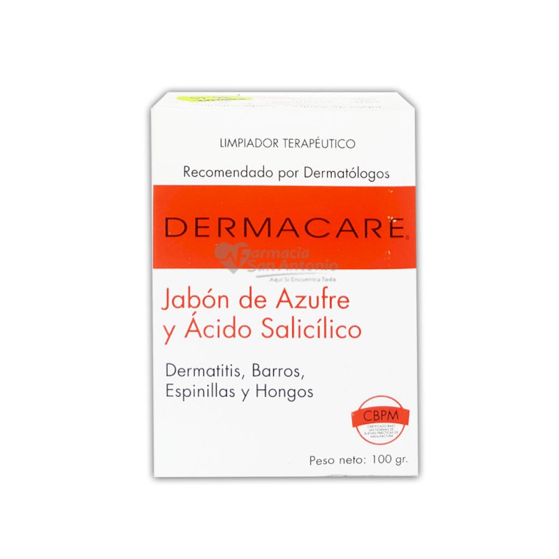 Dermaclin Pastilla de Jabón de Azufre, 100g